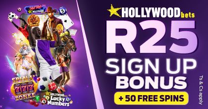 Hollywoodbets Sign Up Bonus: Register & Get R25 plus 50 Free Spins