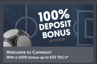 An image of the ComeOn sportsbook welcome bonus
