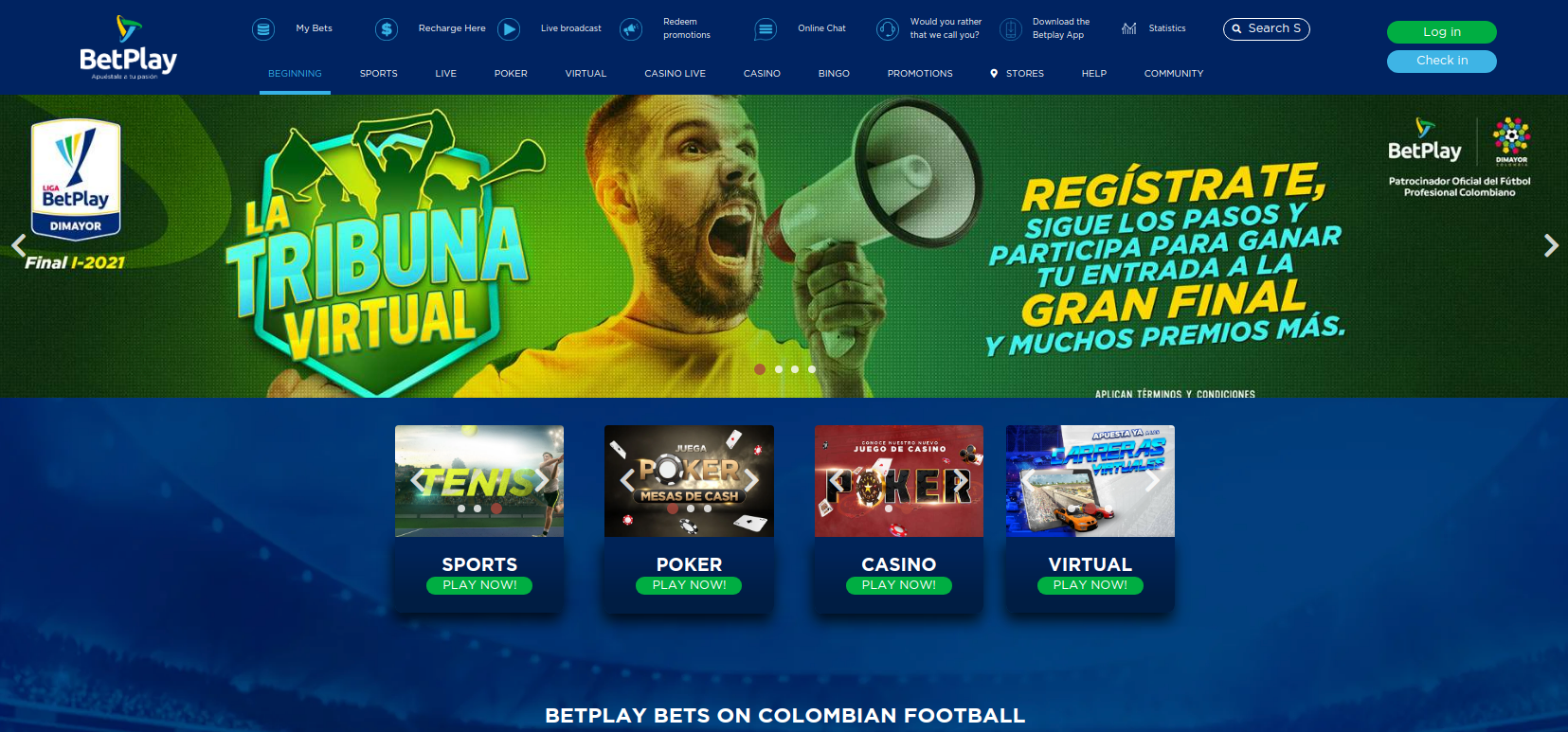 Betplay Sportsbook Homepage image