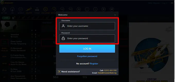 Provide Login Details