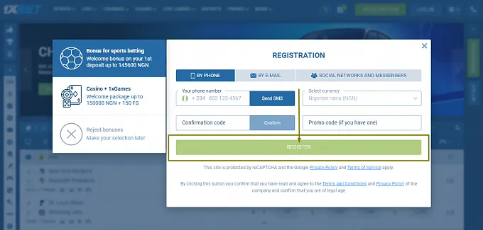 Finish Up Registration Process