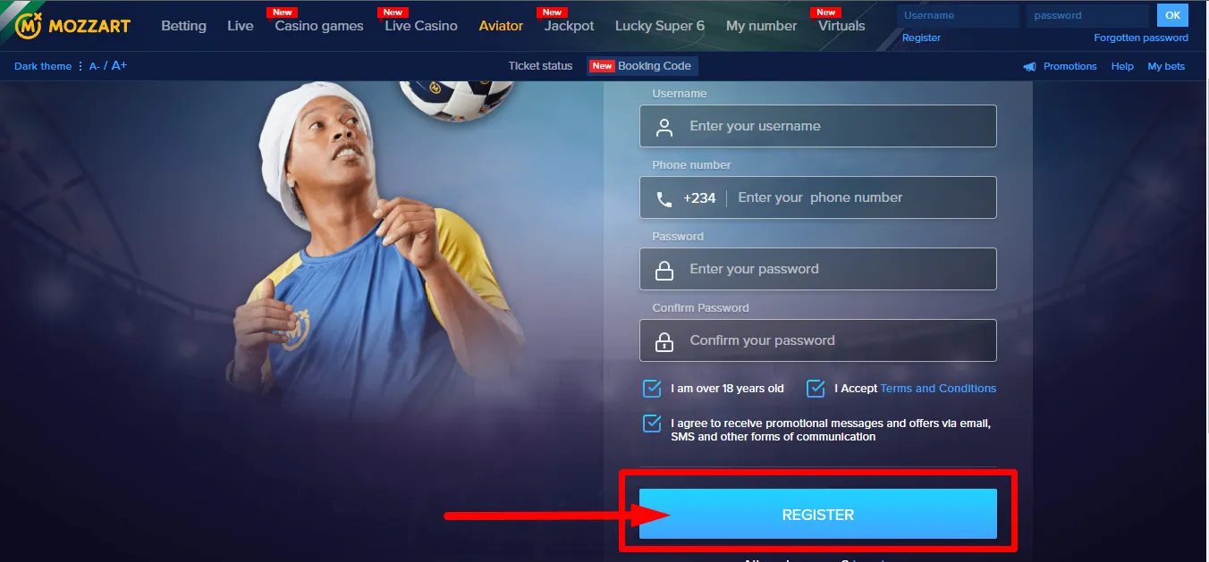 Image of Mozzartbet Complete Register