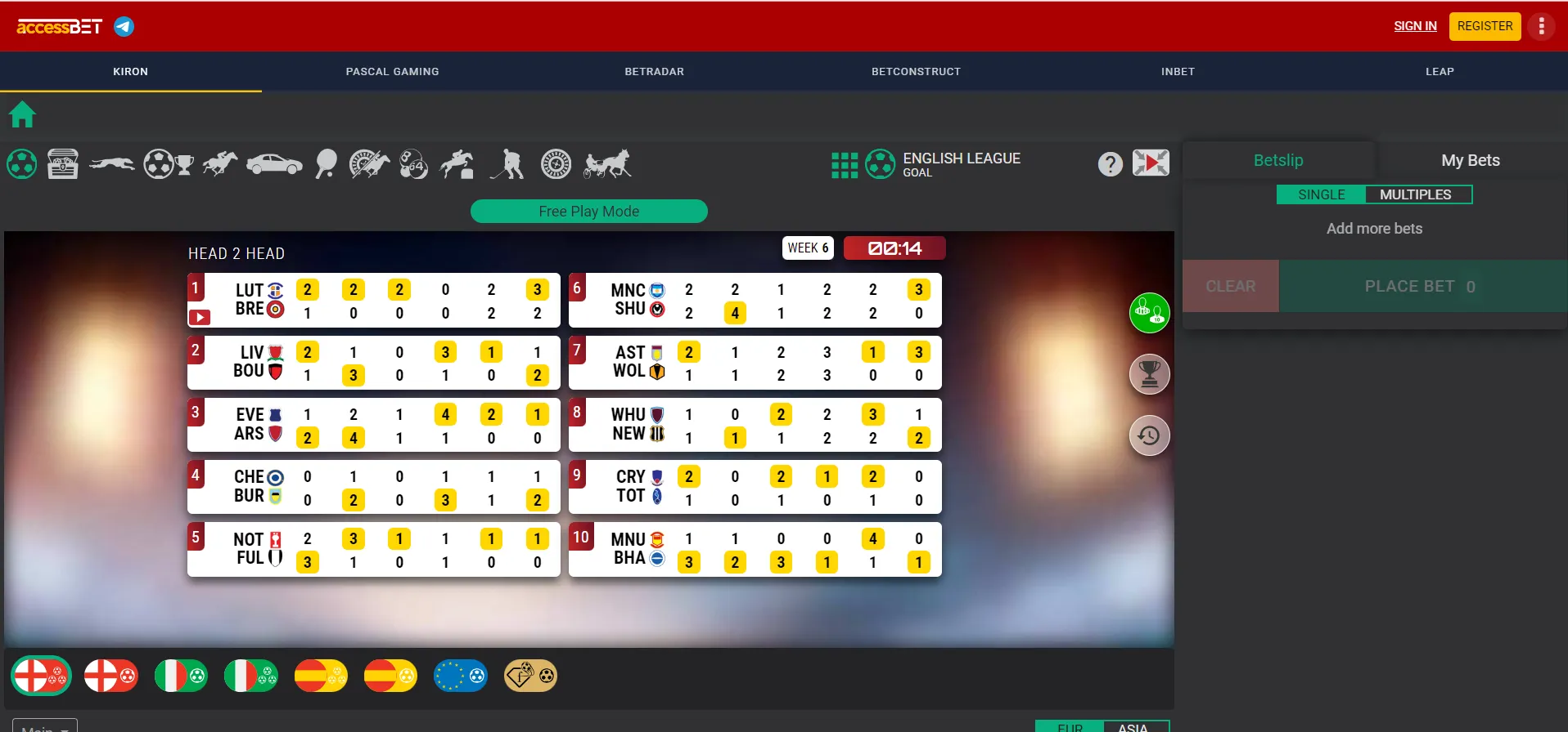 Accessbet Virtual Sports