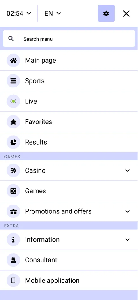 Paripesa Android mobile app page image