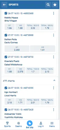 1xBet mobile version image