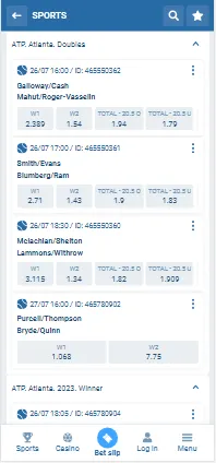 1xBet mobile version image