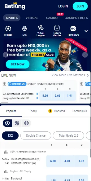 Betking Android App page image