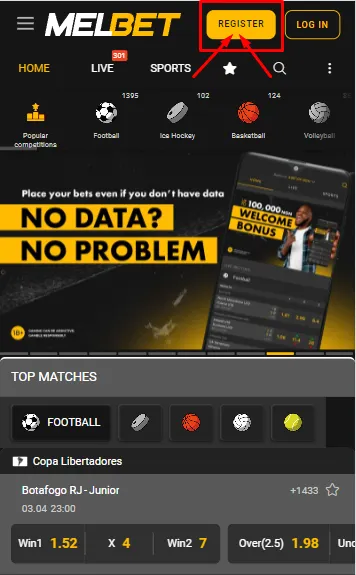 Melbet Sign Up Process image