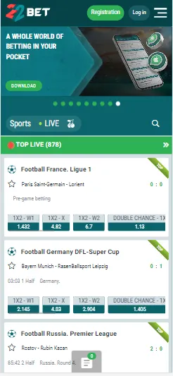 22Bet Android app image