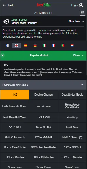 Bet9ja Zoom Soccer How to Play on Mobile Image