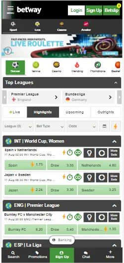 Betway Android app image