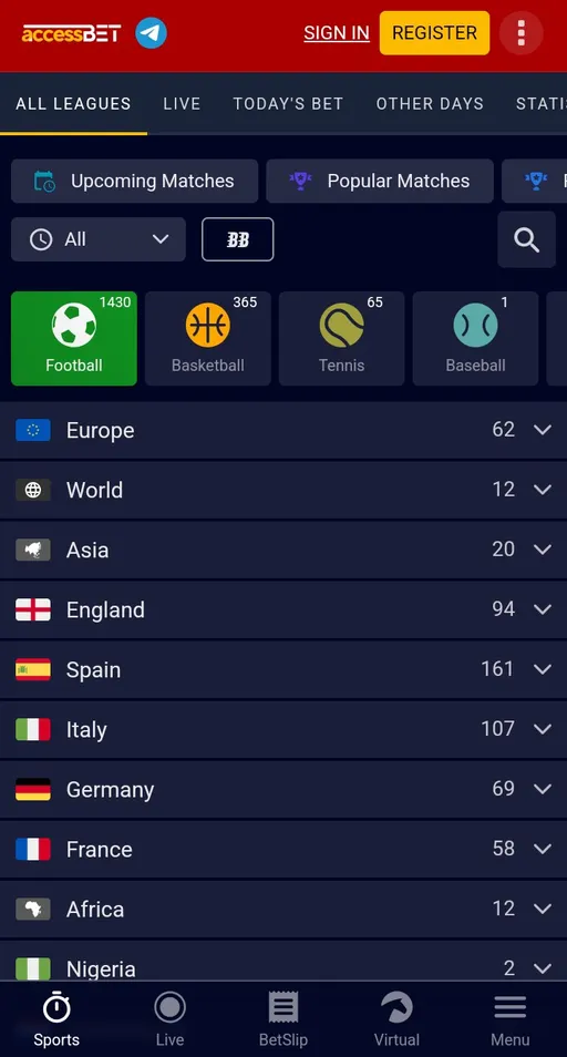 Accessbet iOS