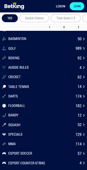 Betking Android App page image