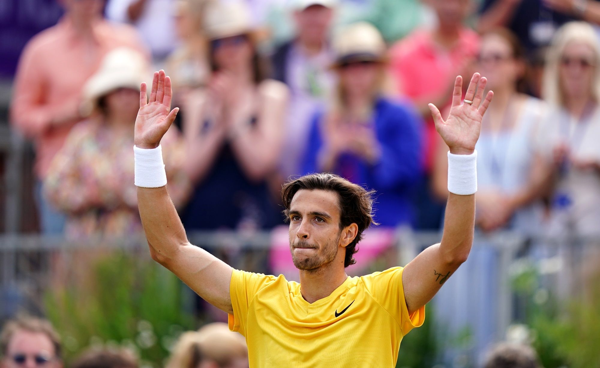 Lorenzo Musetti vs Yannick Hanfmann French Open 2025 R128 match on clay court
