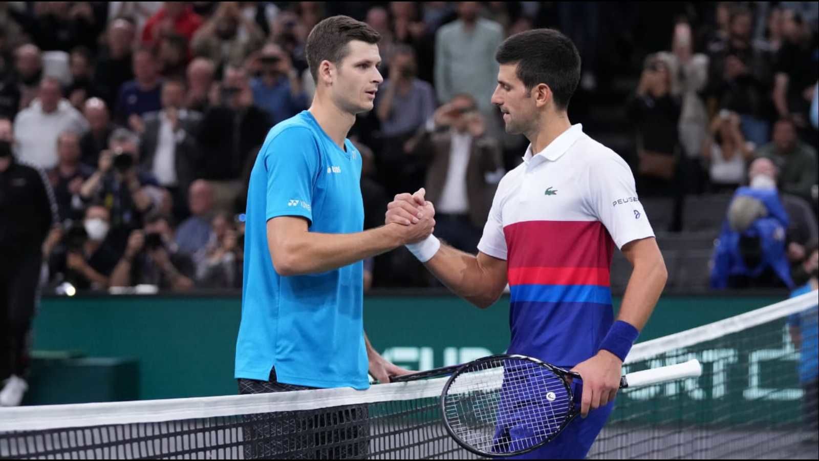Hubert Hurkacz vs Novak Djokovic ATP 250 Geneva Final 2025 match on clay court
