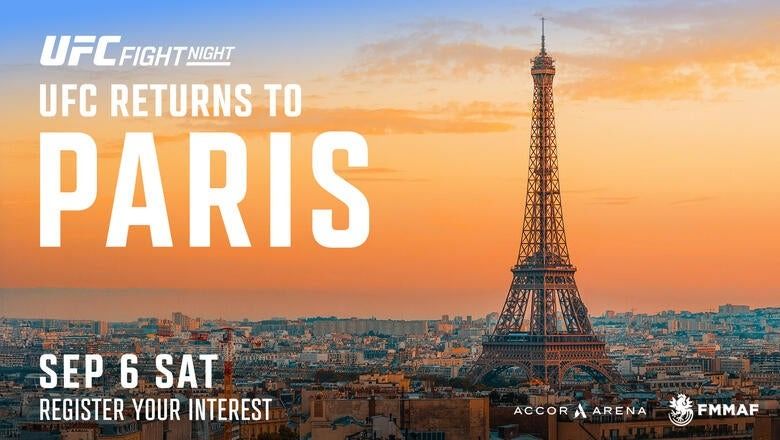 Paris to Host UFC Tournament on September 6