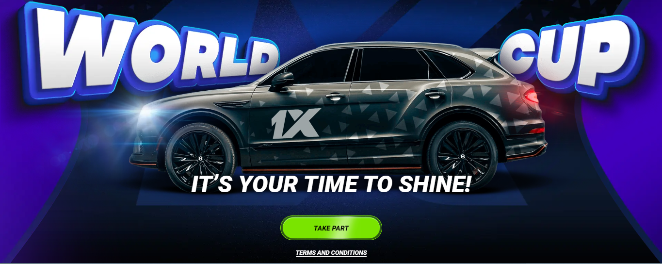 1XBet World Cup Bonus with Super Prize Brand New Car Bentley Bentayga Speed