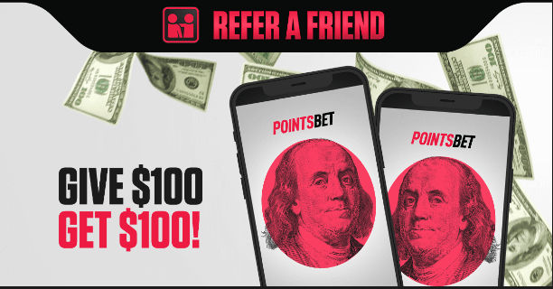 PointsBet offers a bonus in a refer friend promotion