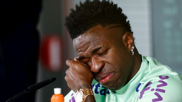 Vinicius Breaks Down In Tears Talking About Racism At Brazil Press Conference
