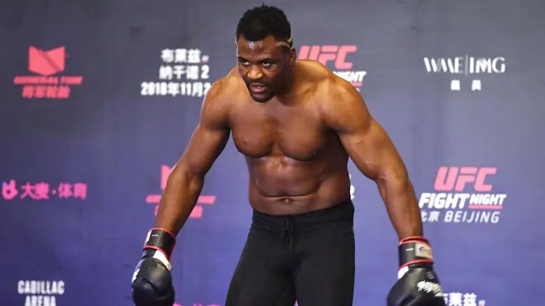 Ngannou publishes a workout photo