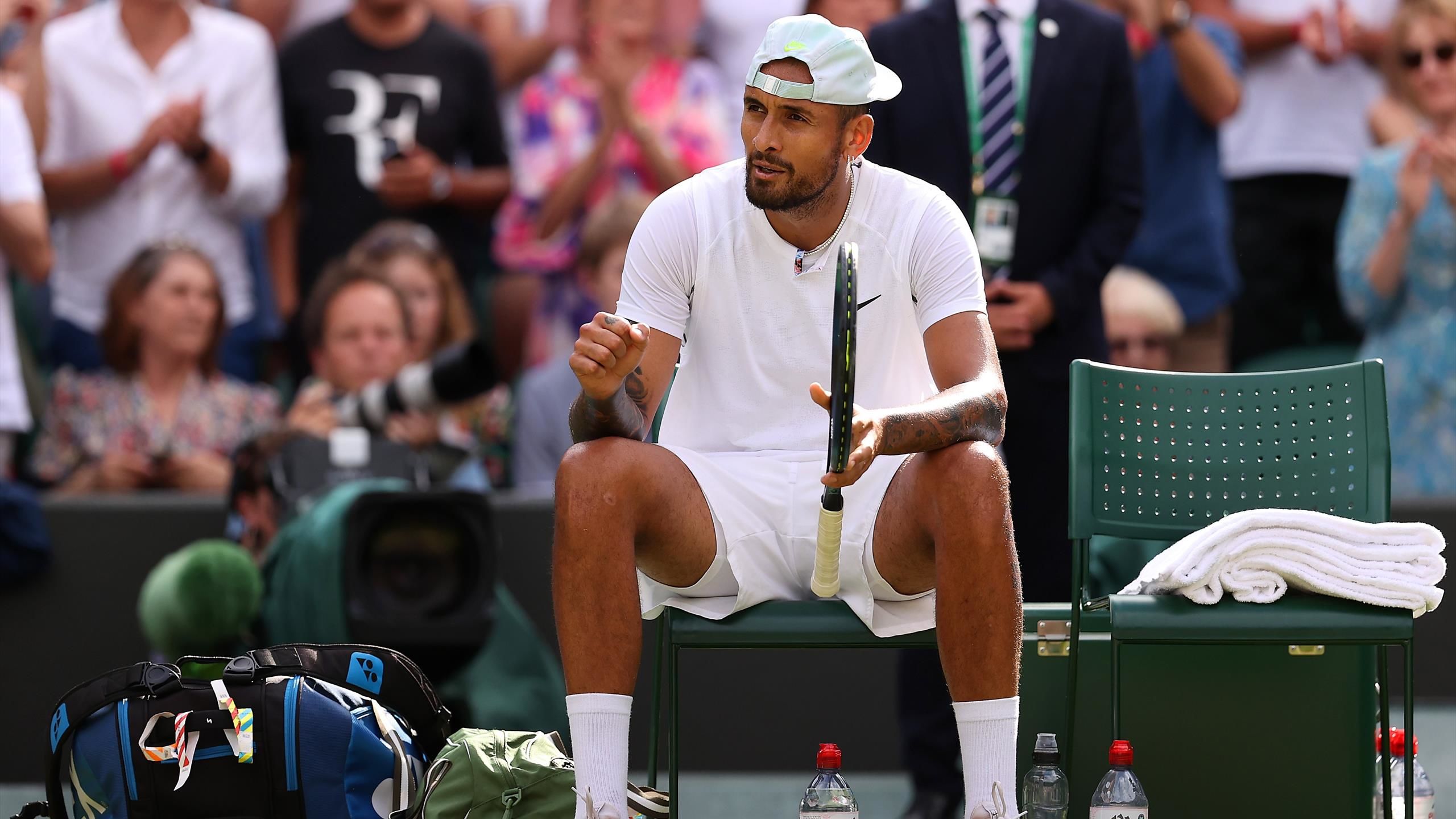 Wimbledon 2022 Match Result Novak Djokovic vs Nick Kyrgios Novak wins(4-6, 6-3, 6-4, 7-6)