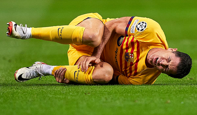 FC Barcelona informó sobre la lesión de Lewandowski