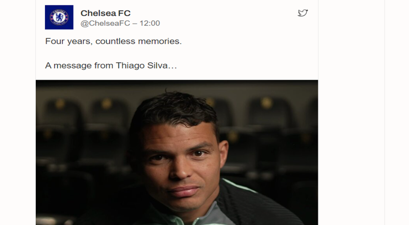 Thiago Silva se despidió del Chelsea 