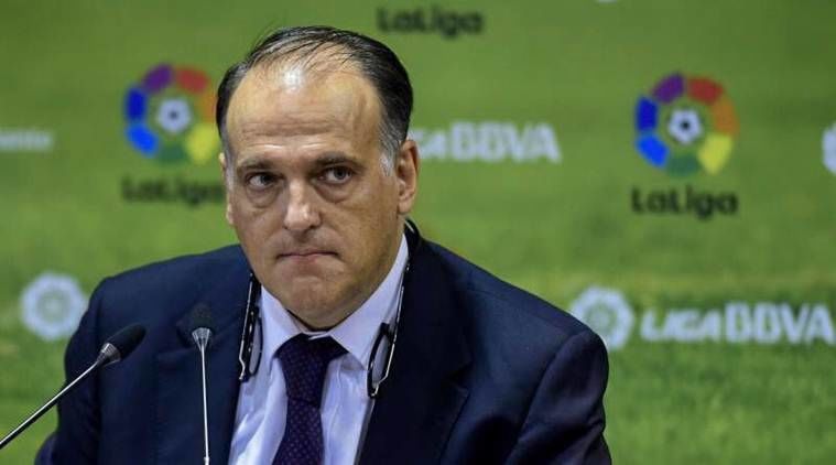 La Liga president Tebas says Barcelona won't be able to make transfers in the summer
