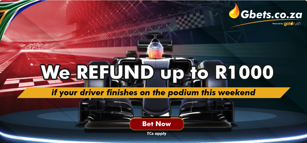 Gbets F1 Podium-Sitter Refund up to R1000