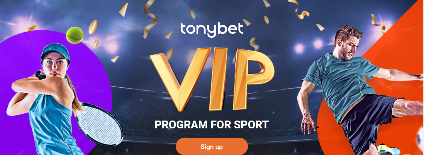 Tonybet gives free bets in a sports VIP program