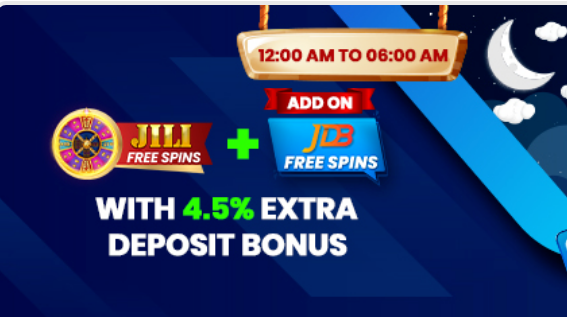 Crickex Midnight Bonus – Get 4.5% Deposit Boost + JDB Free Spins!