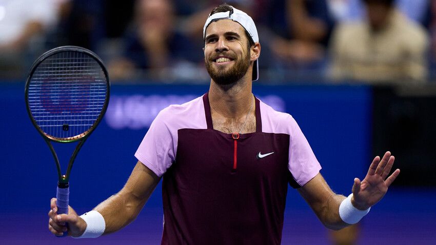 Khachanov writes &quot;Artsakh stay strong&quot; on camera after defeating Tiafoe