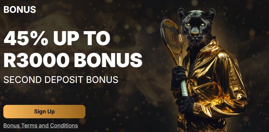 PantherBet 45% Second Deposit Bonus Up To R3000