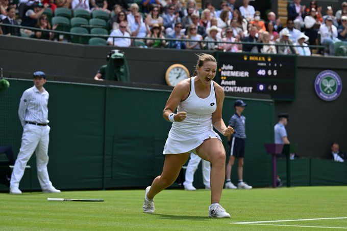 Wimbledon 2022 Match Result: Jule Niemeier vs Anett Kontaveit: Jule wins (6-4, 6-0)