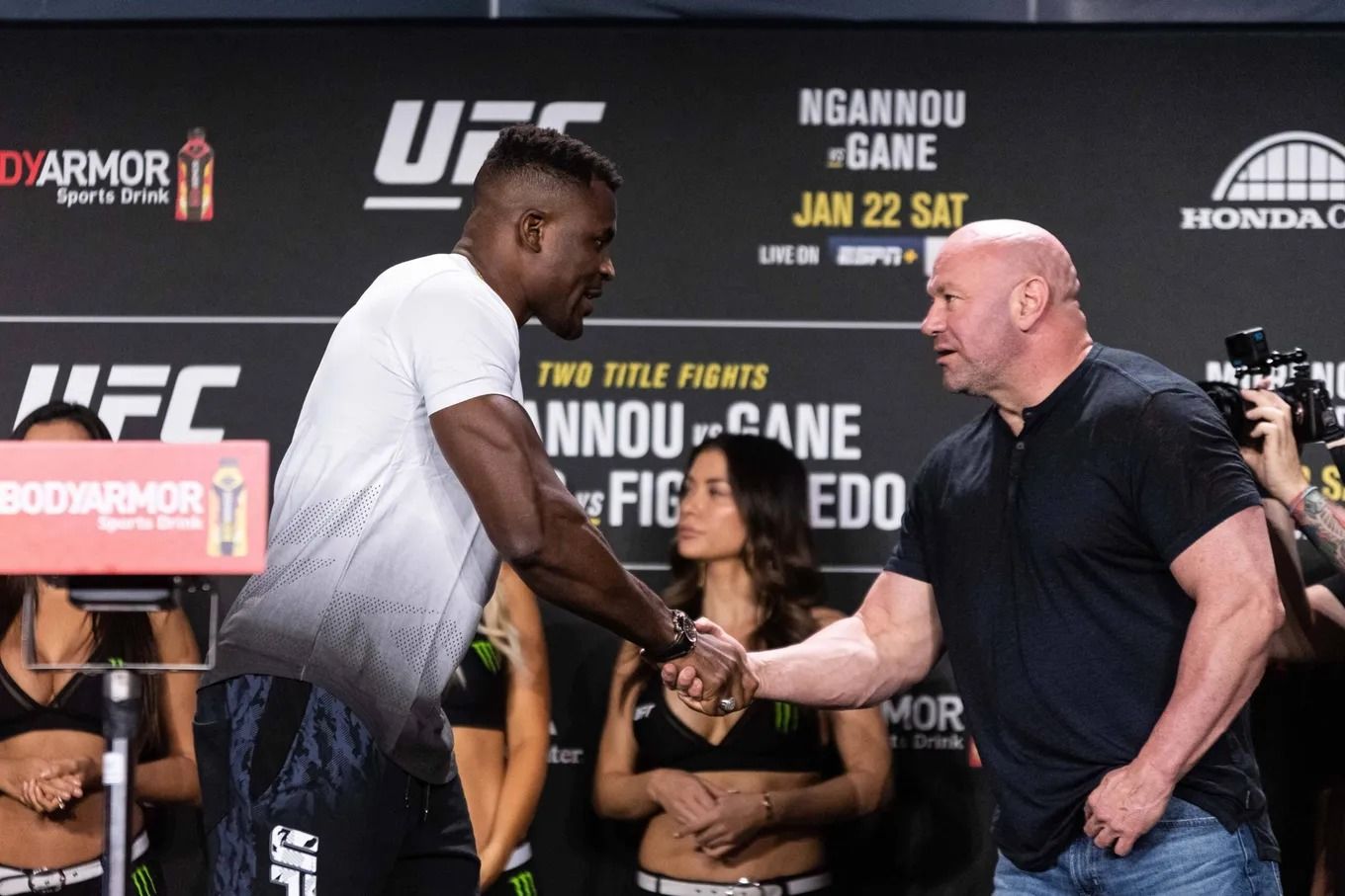 Ngannou Evades Answer on Alleged Clash with Dana White