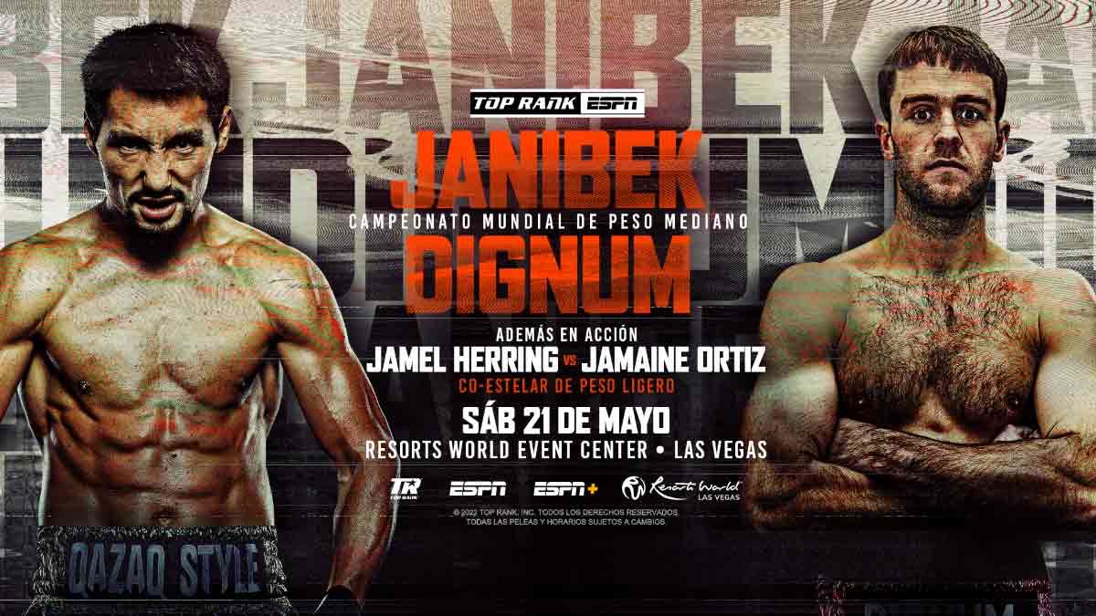 Janibek Alimkhanuly y Danny Dignum pelearan hoy en Las vegas por el título de peso mediano de la Organización Mundial de Boxeo