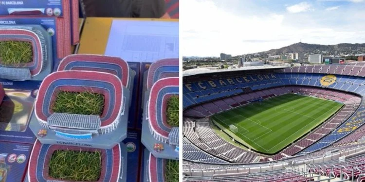 El Barça está vendiendo el césped del Camp Nou 