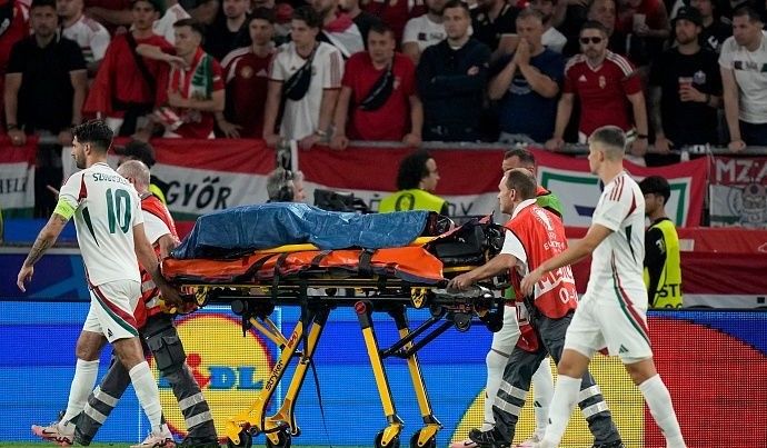 El jugador húngaro Varga, quien quedó inconsciente en el campo, no jugará más la Eurocopa 2024
