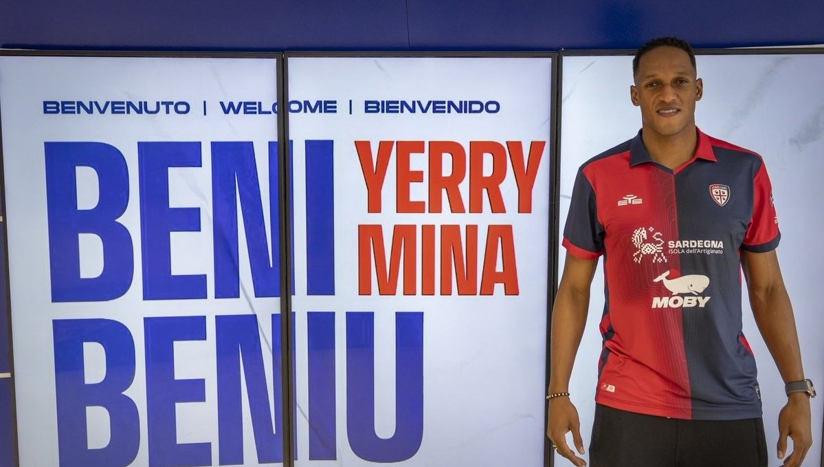 Yerry Mina sigue en Italia, firmó con el Cagliari