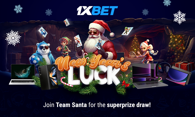 1xBet New Year's Luck Promotion: Bet 3 EUR & Stand a Chance to Win Super Prizes!