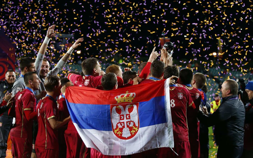 Serbian national team fans chant &quot;Kosovo is Serbia&quot; at World Cup match in Qatar