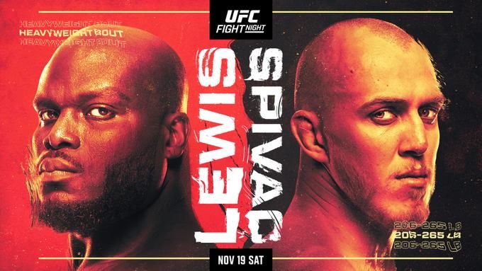Official poster for Lewis vs Spivak at UFC Vegas 65 is released