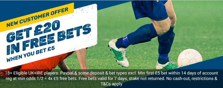 Coral Bet £5 get £20 in Free Bets