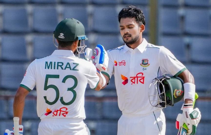 1st Test: Joy, Shanto Centuries and Spinners Leave Bangladesh on Cusp of Victory
