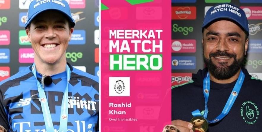 The Hundred 2025: Rashid Khan, Harris Grace shine as Oval Invincibles and London Spirit Women split opening day honours