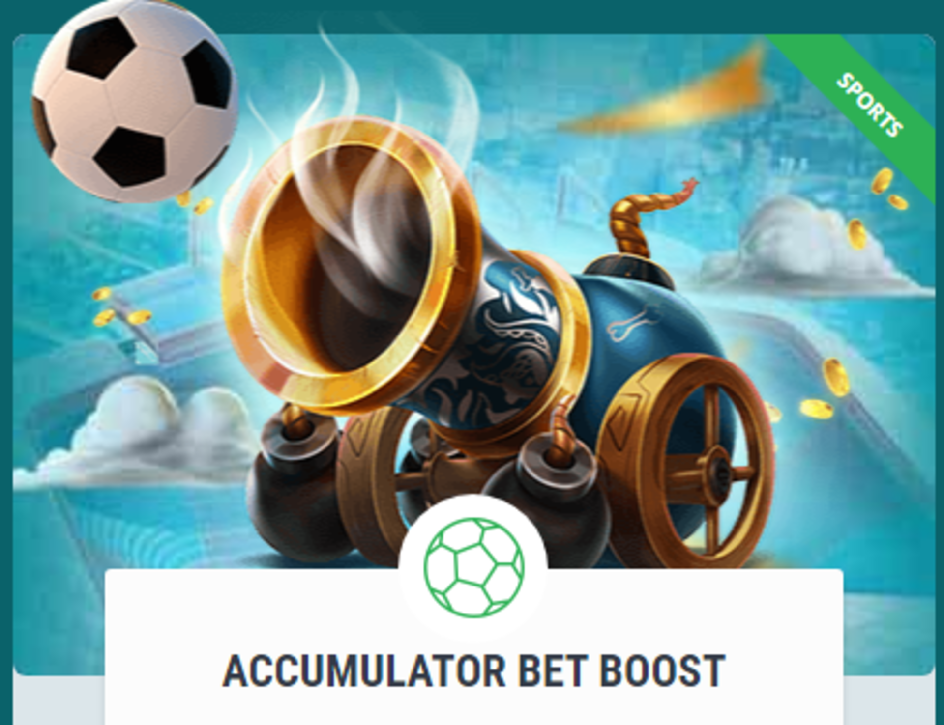 22Bet accumulator bet boost