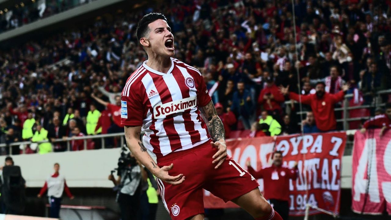 La prensa internacional alaba el juego y actitud de James Rodríguez en el Olympiacos