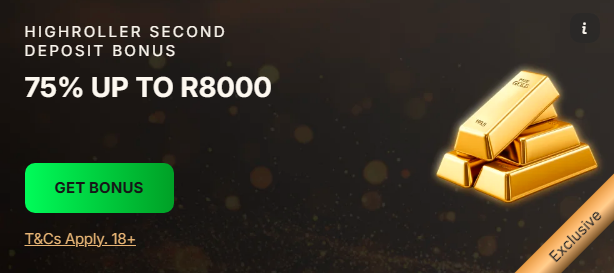 Pantherbet 75% Highroller Second Deposit Bonus Up To R8000