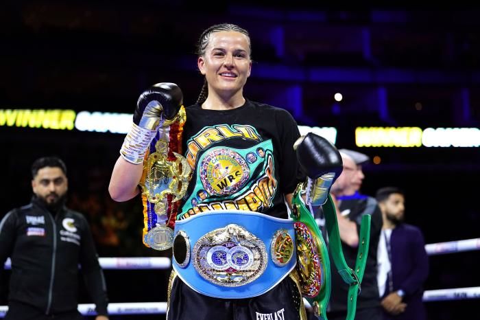 Boxer Chantelle Cameron becomes the undisputed world champion