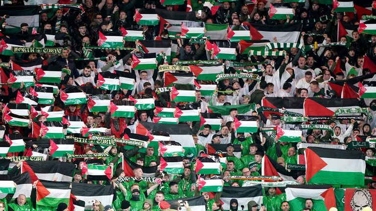 UEFA Initiates Lawsuit Against Celtic For Palestinian Flag Display By Fans In The Stands